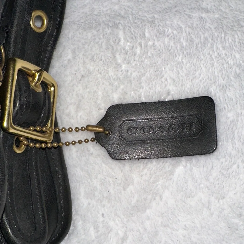 Coach Black Leather Crossbody Bag vintage N- F0D-9167 - Picture 5 of 5